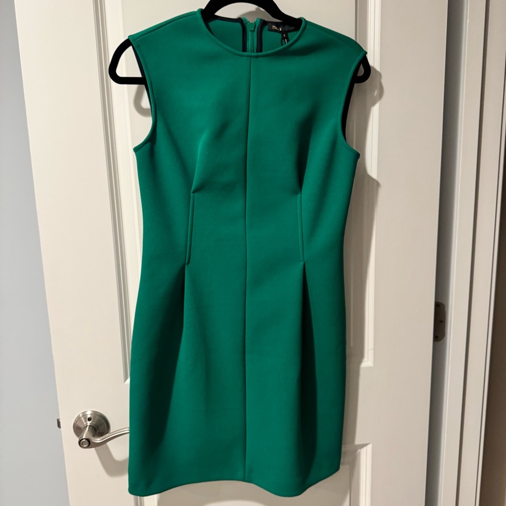NWT MAJE emerald green cocktail mini dress | L